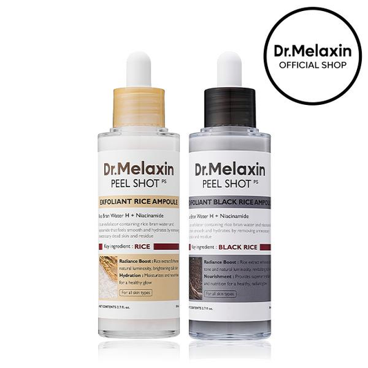 [Dr.Melaxin Official] Peel Shot Glow Rice Ampoule Duo