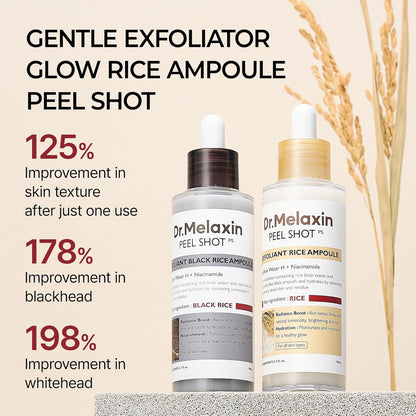 [Dr.Melaxin Official] Peel Shot Glow Rice Ampoule Duo